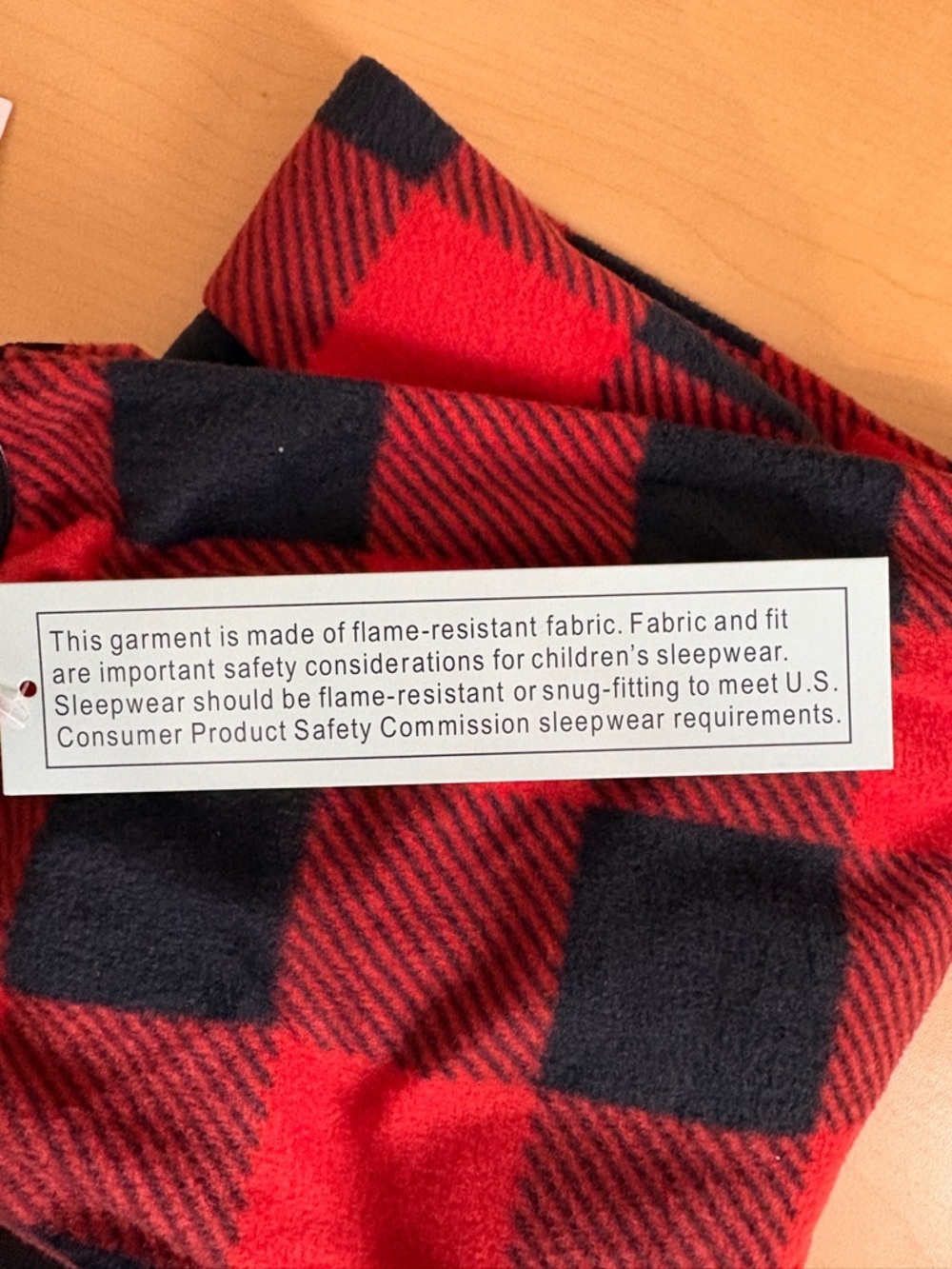 ⭐️ NWT- Calvin Klein Red & Black Buffalo Plaid Pajama Pants- size M/ 7/8 - Picture 5 of 5